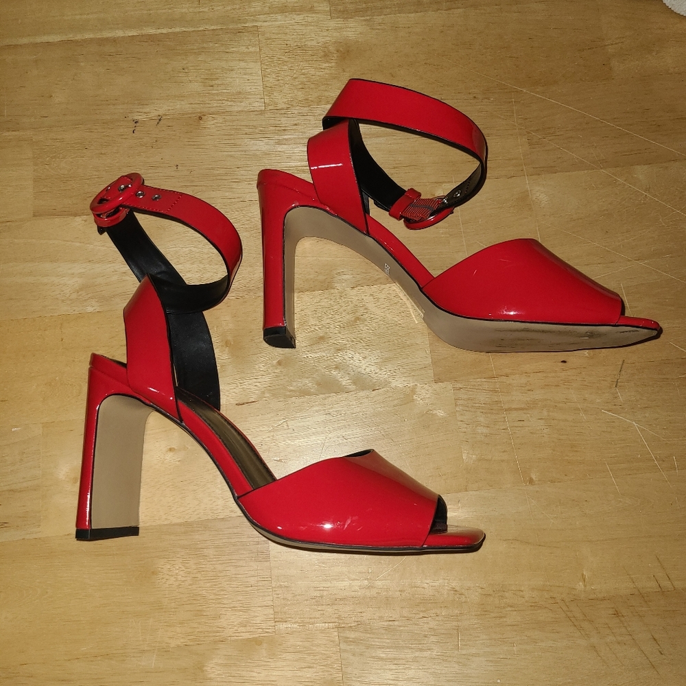 Express patent leather heels